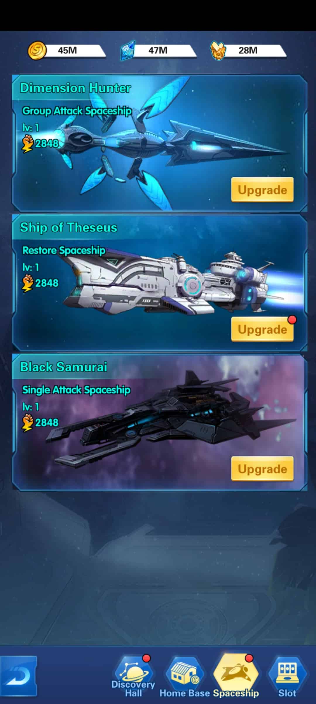 Home Base - Homeworld - Spaceships